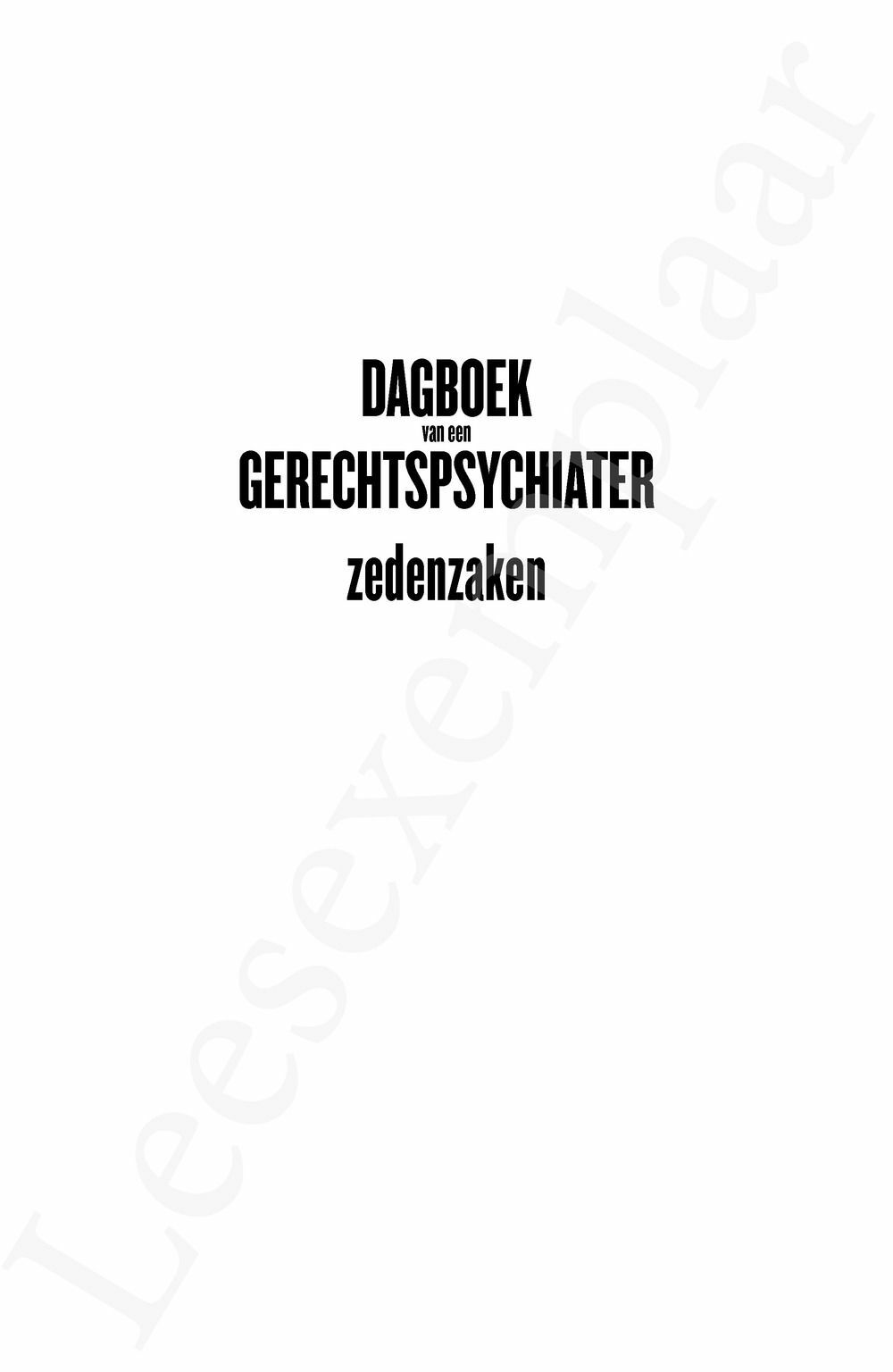 Preview: Dagboek van een gerechtspsychiater: zedenzaken