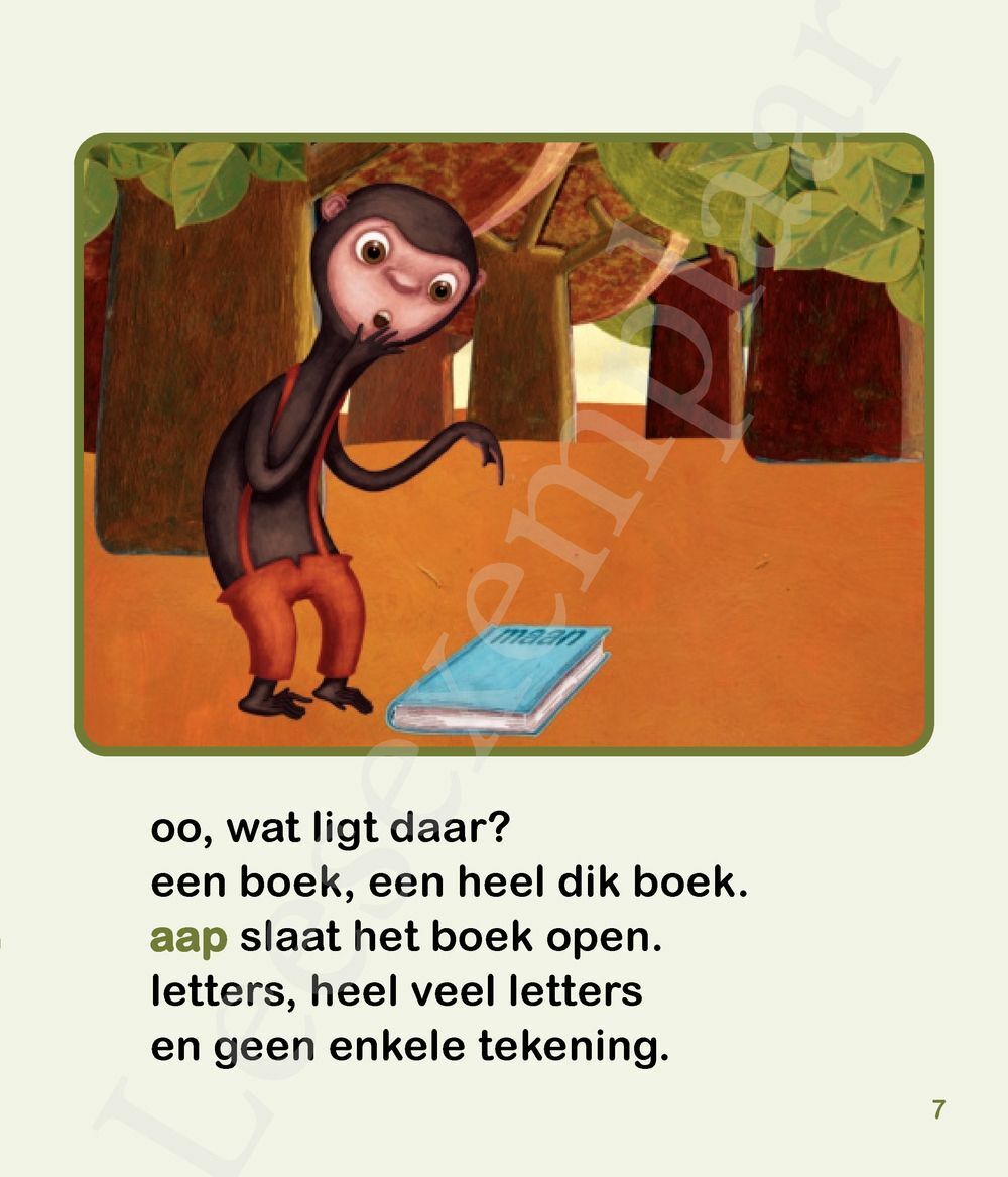 Preview: aap leest een boek