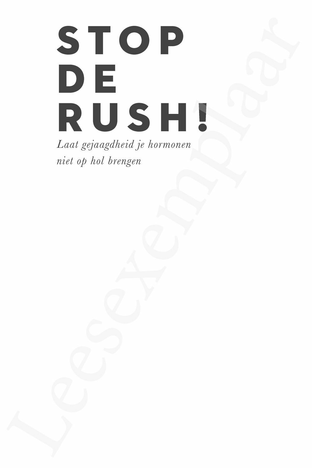 Preview: Stop de rush!
