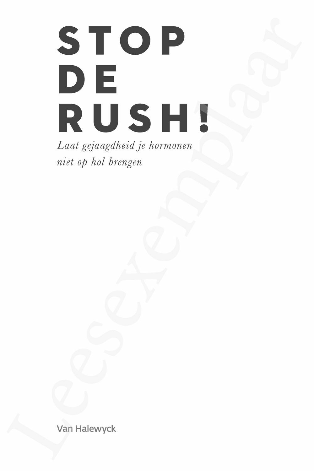 Preview: Stop de rush!