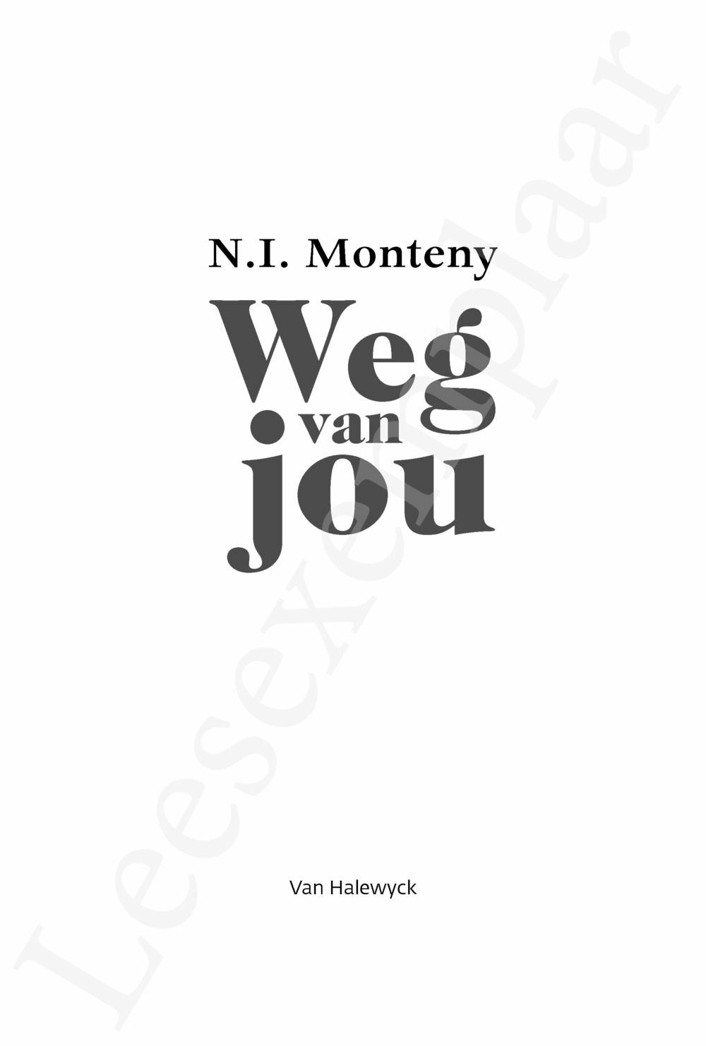 Preview: Weg van jou