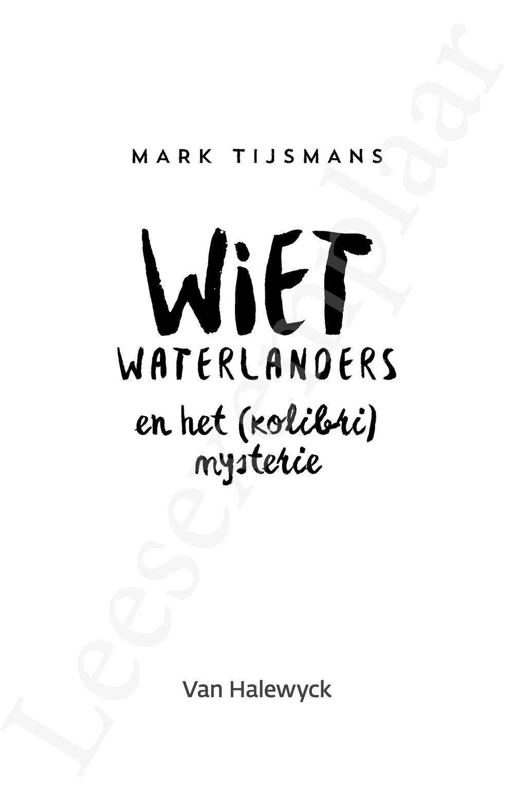 Preview: Wiet Waterlanders en het Kolibri mysterie