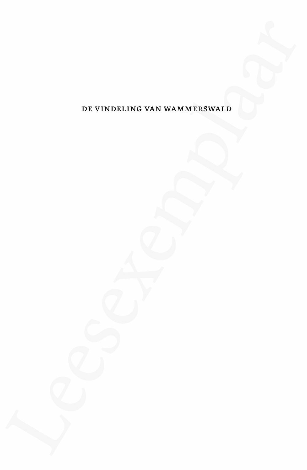 Preview: De Vindeling van Wammerswald