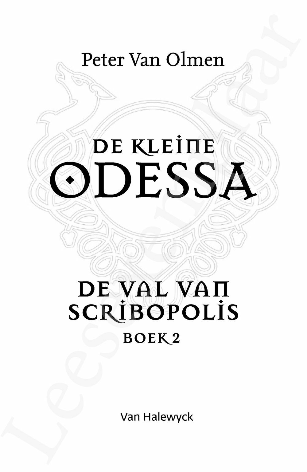Preview: De kleine Odessa IV: De val van Scribopolis - Boek 2