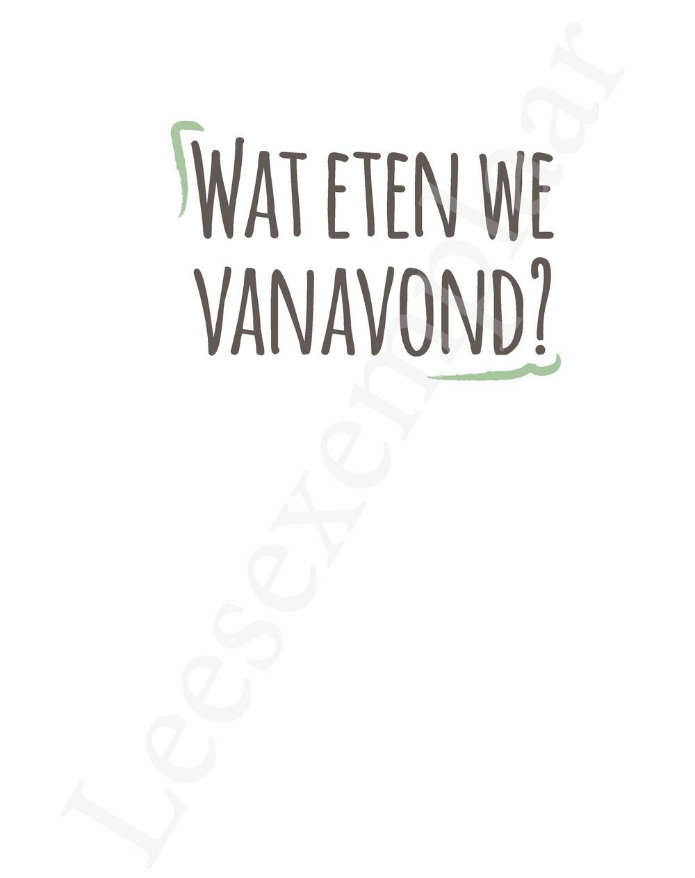 Preview: Wat eten we vanavond?