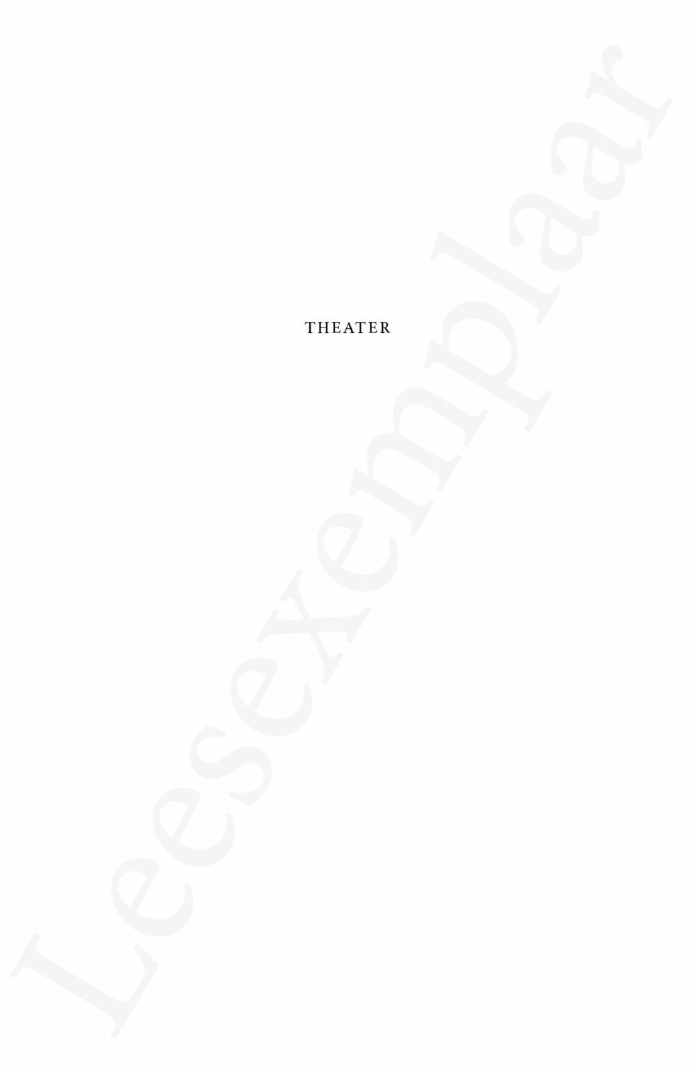 Preview: Theater