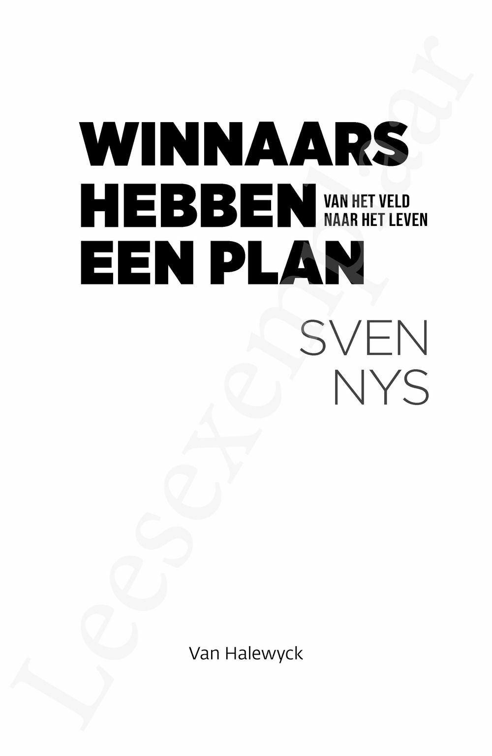 Preview: Winnaars hebben een plan