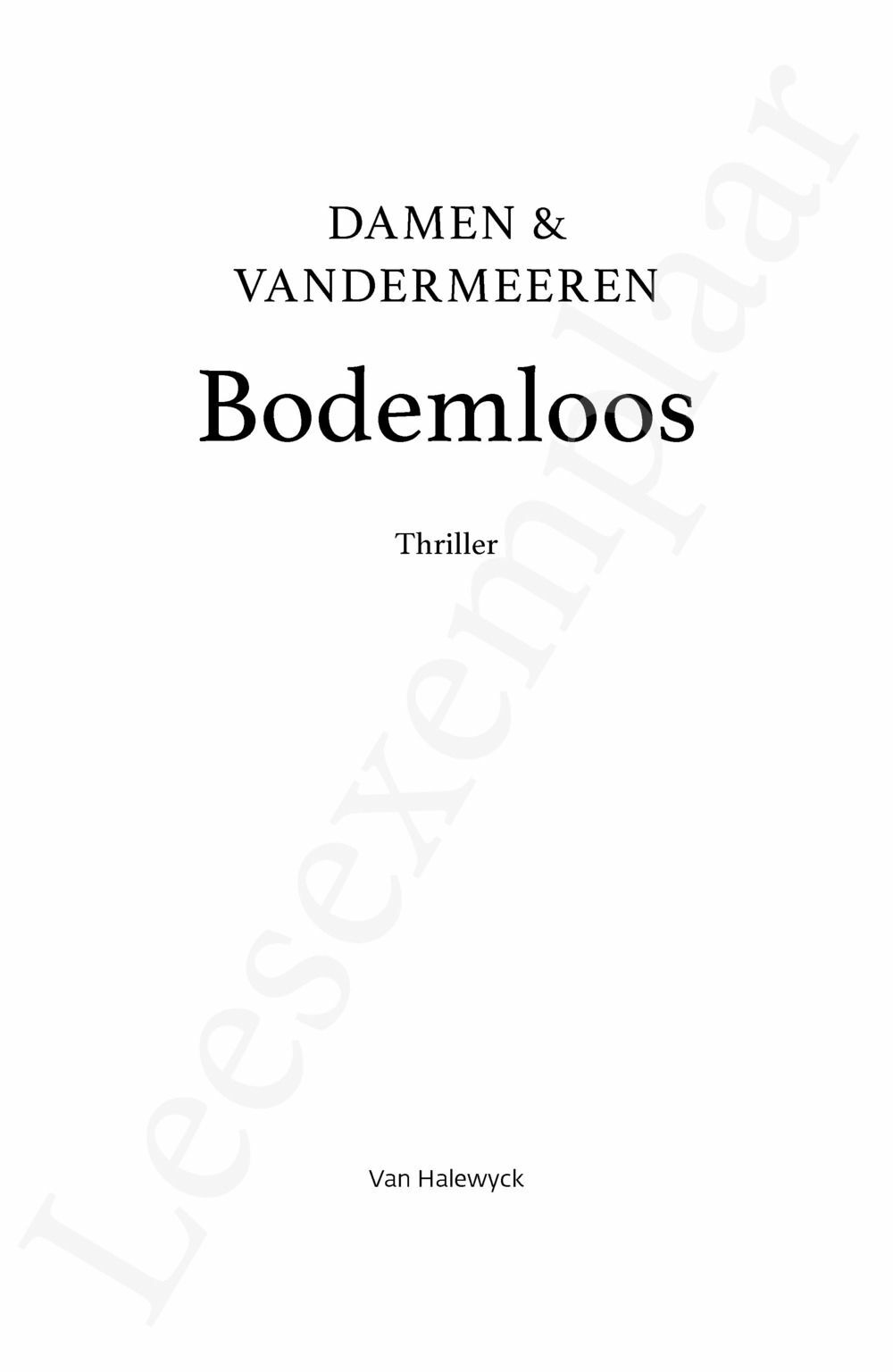 Preview: Bodemloos