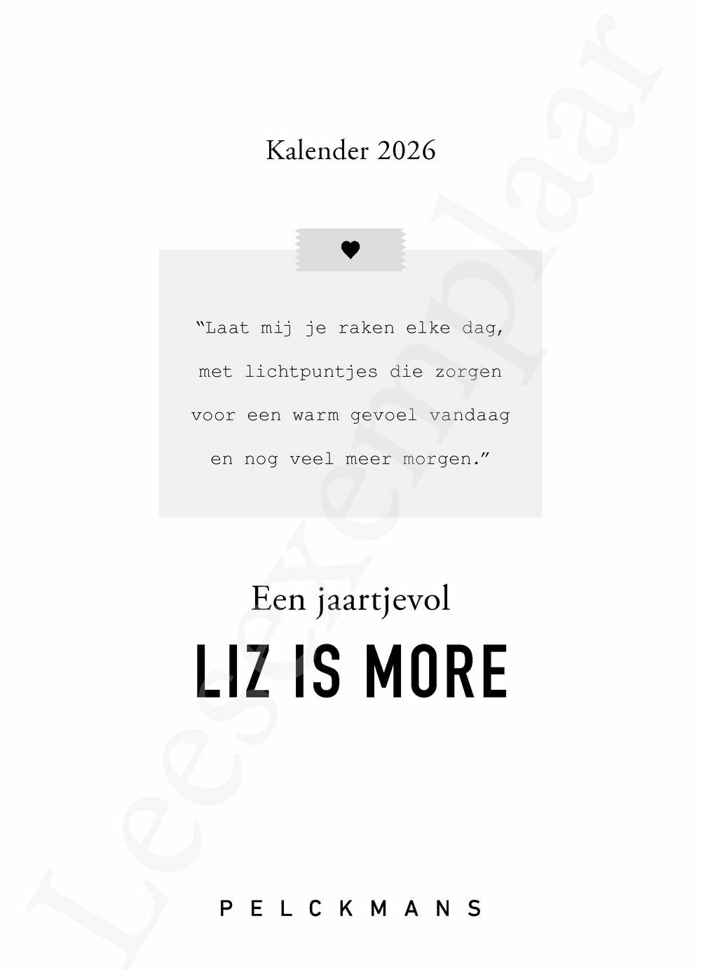 Preview: Een jaartjevol LIZ IS MORE 2026