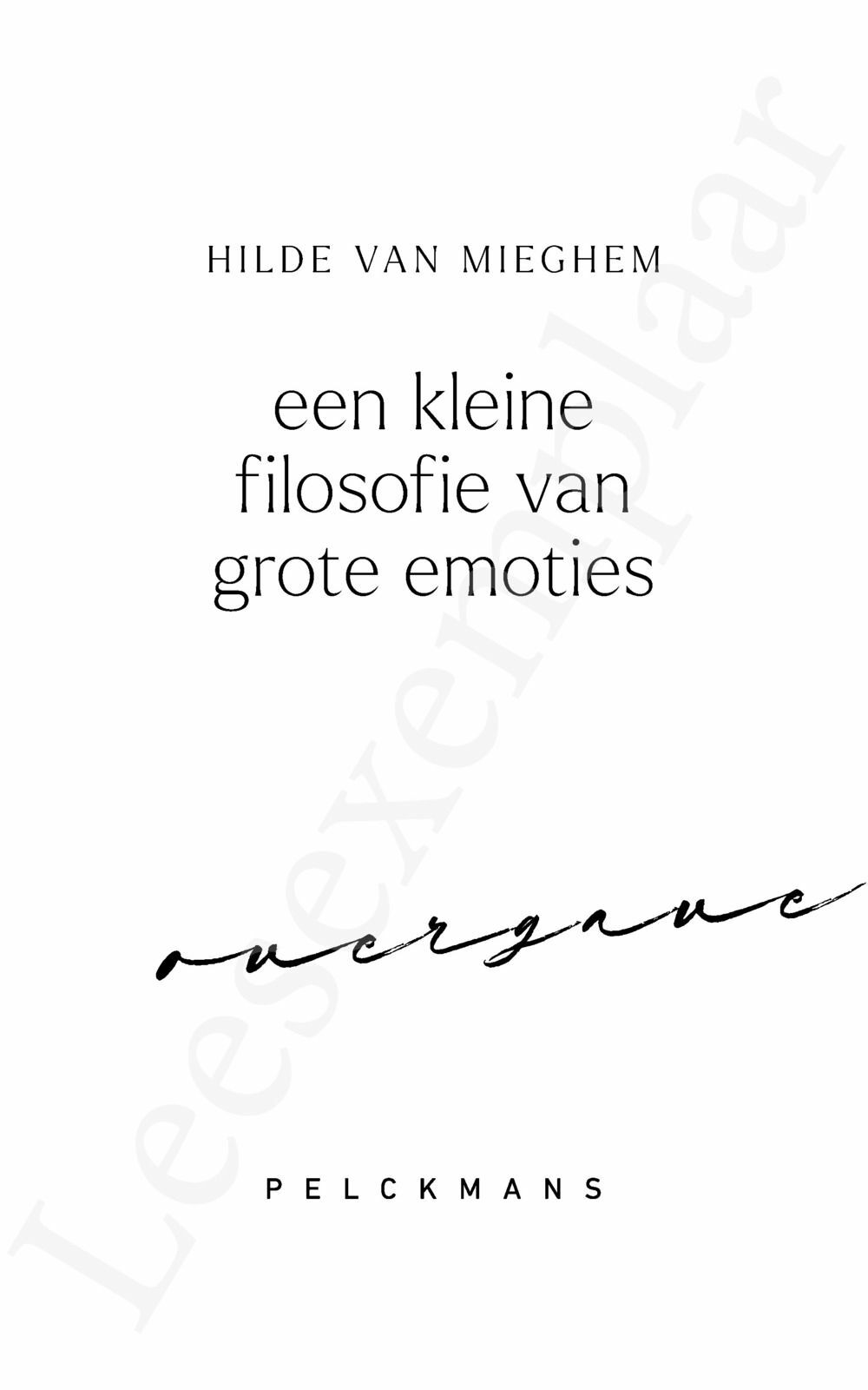 Preview: Een kleine filosofie van grote emoties: Overgave