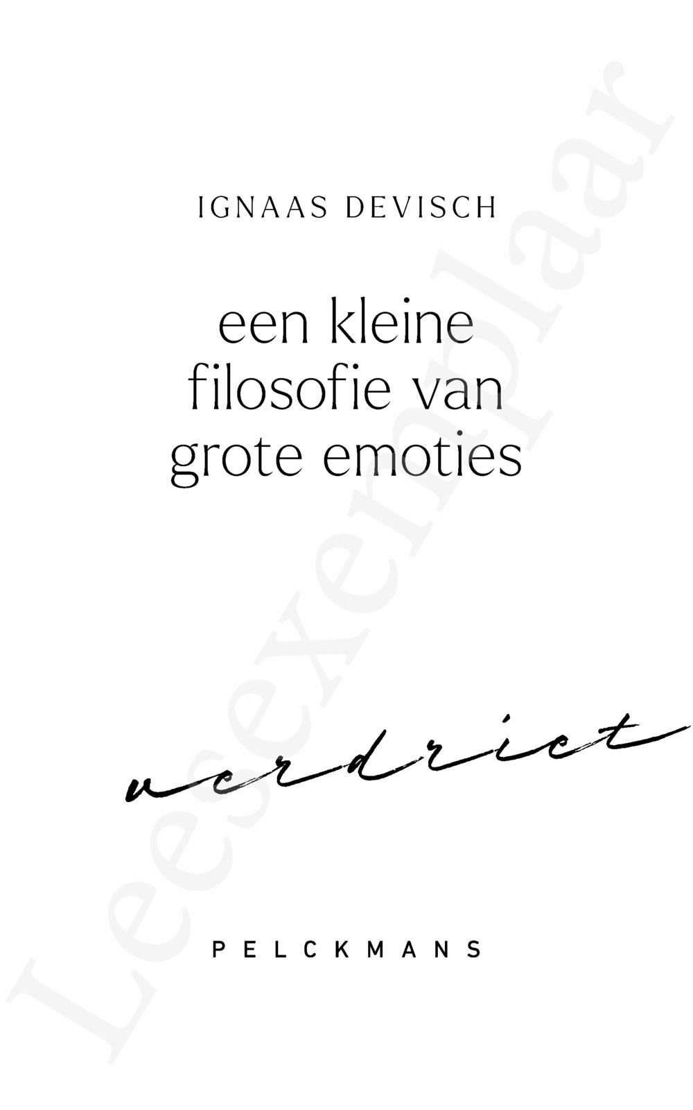 Preview: Een kleine filosofie van grote emoties: Verdriet