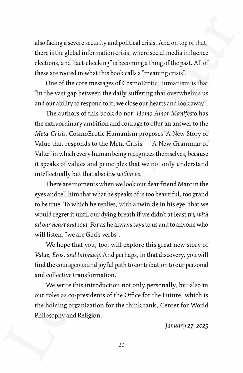 Preview: Homo Amor Manifesto