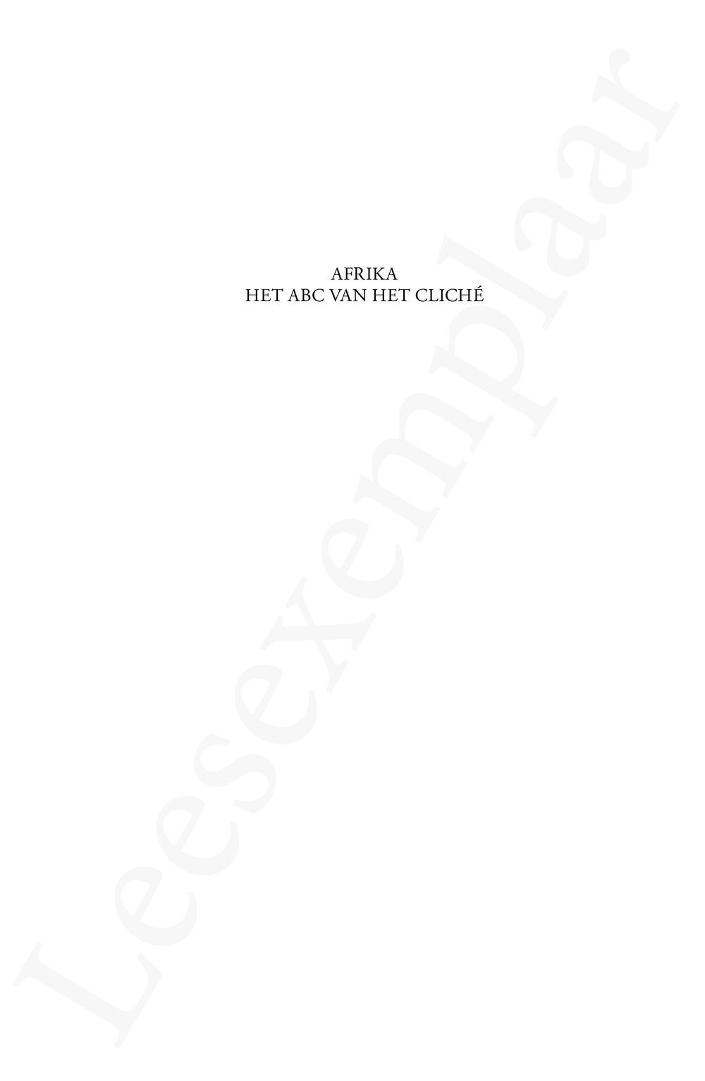 Preview: Afrika: Het abc van het cliché