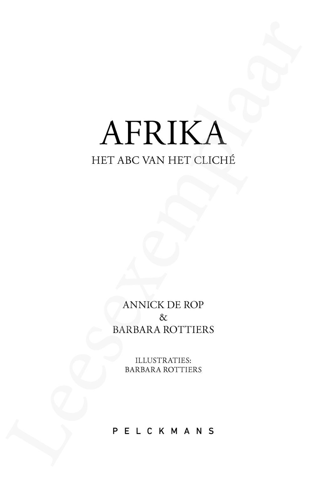 Preview: Afrika: Het abc van het cliché