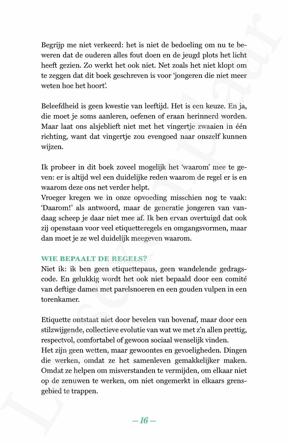 Preview: Wat zegt de etiquette?