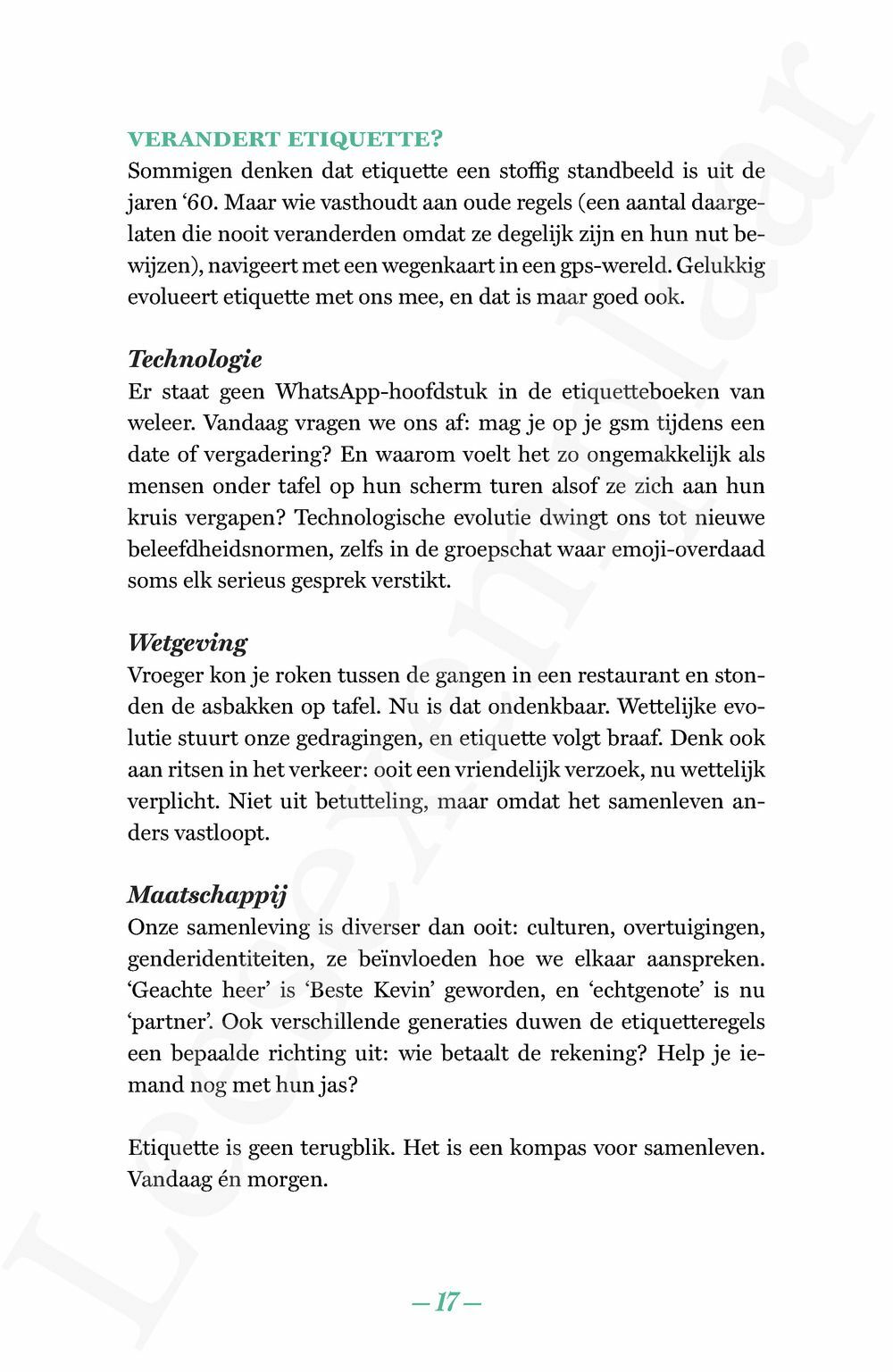 Preview: Wat zegt de etiquette?