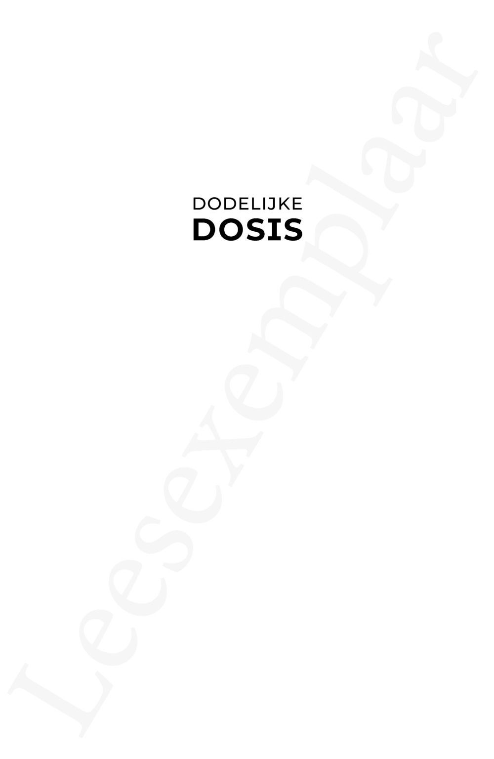 Preview: Dodelijke dosis