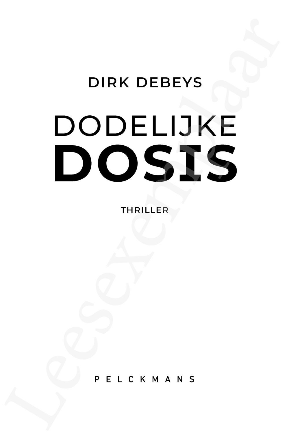 Preview: Dodelijke dosis