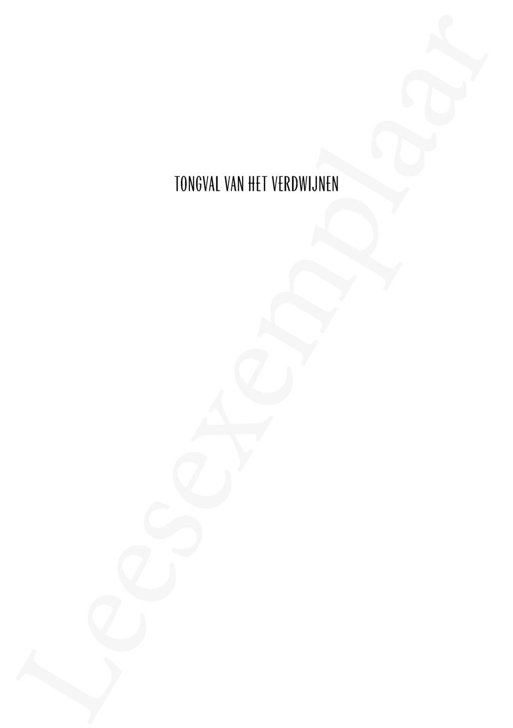 Preview: Tongval van het verdwijnen