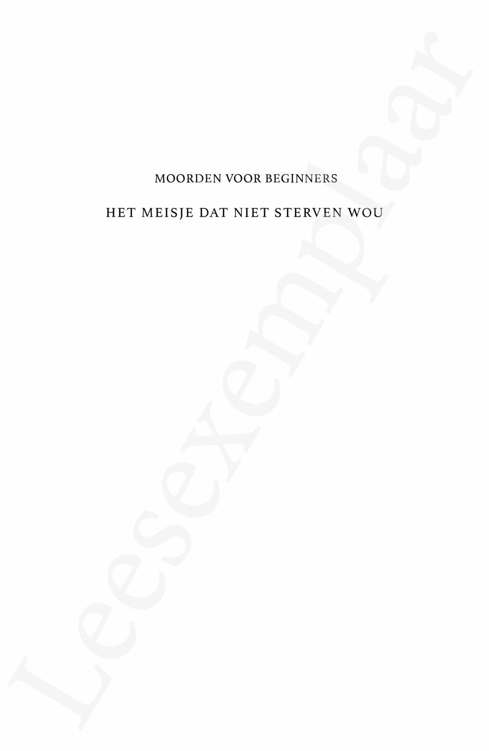 Preview: Moorden voor beginners: Het meisje dat niet sterven wou