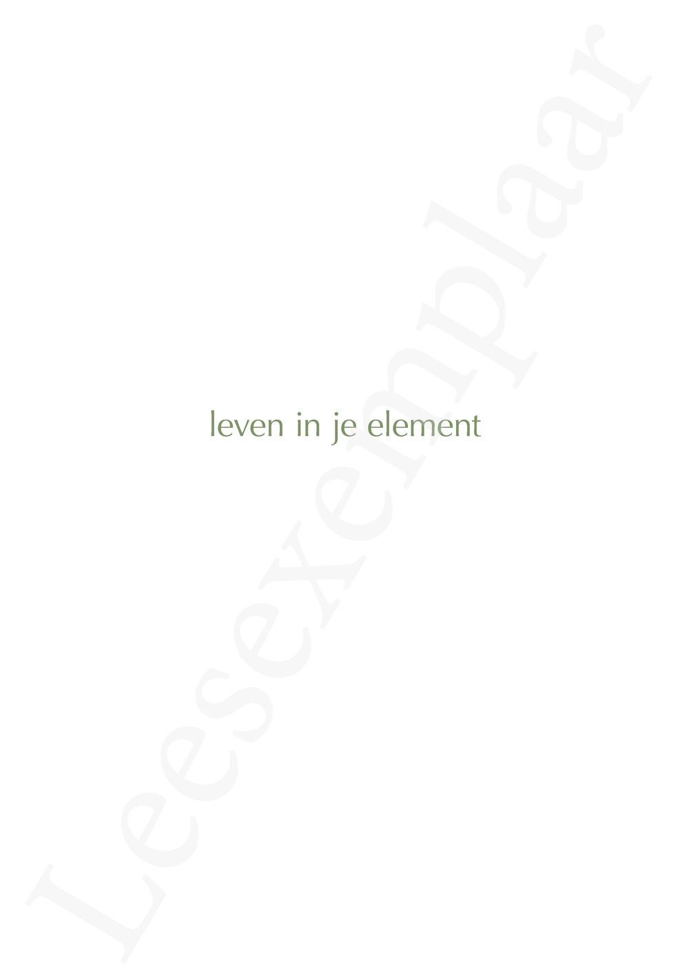 Preview: Leven in je element