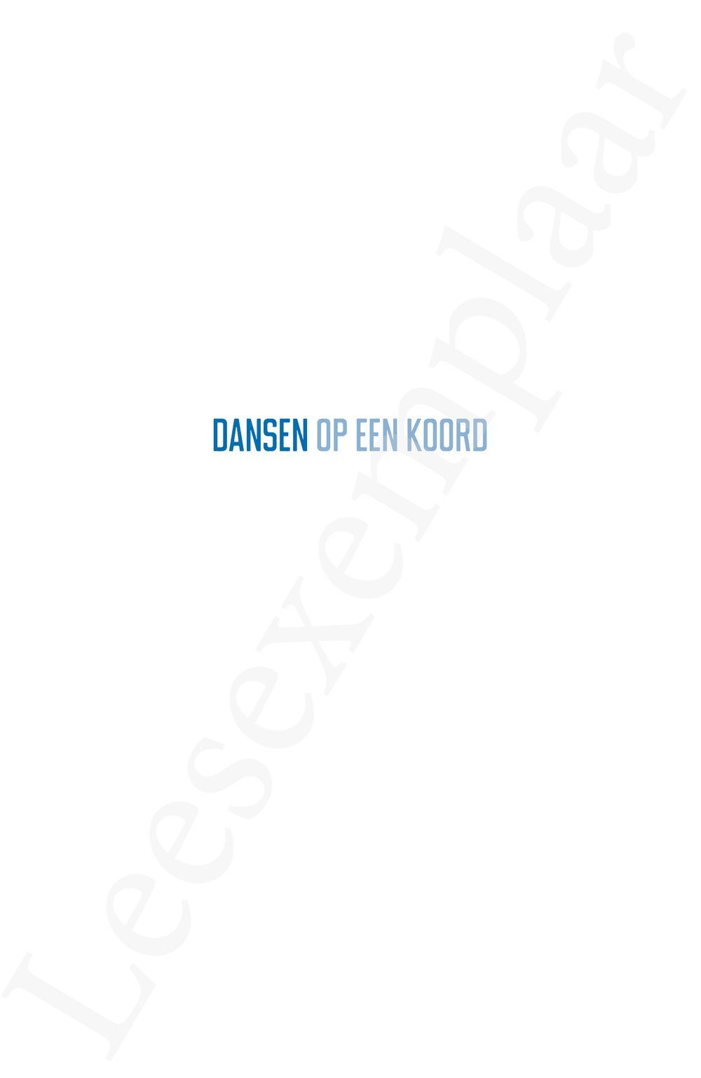 Preview: Dansen op een koord