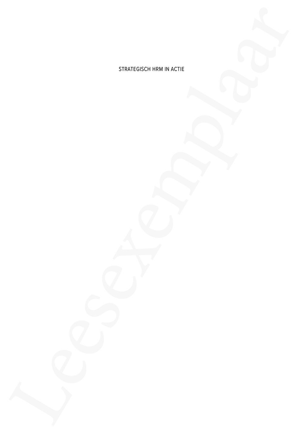 Preview: Strategisch HRM in actie: de brug tussen theorie en praktijk