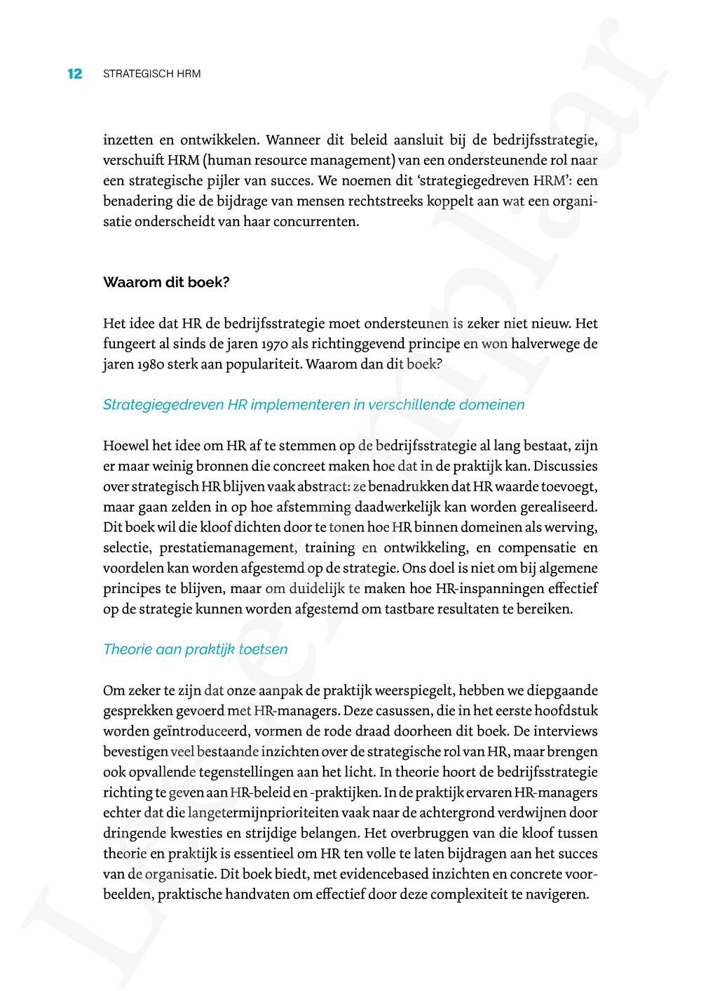 Preview: Strategisch HRM in actie: de brug tussen theorie en praktijk