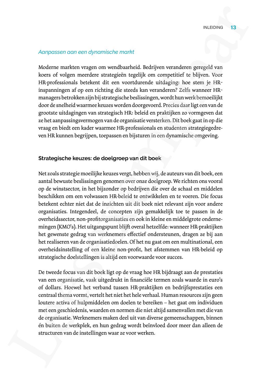 Preview: Strategisch HRM in actie: de brug tussen theorie en praktijk