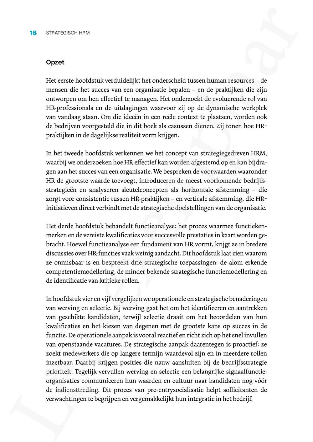 Preview: Strategisch HRM in actie: de brug tussen theorie en praktijk