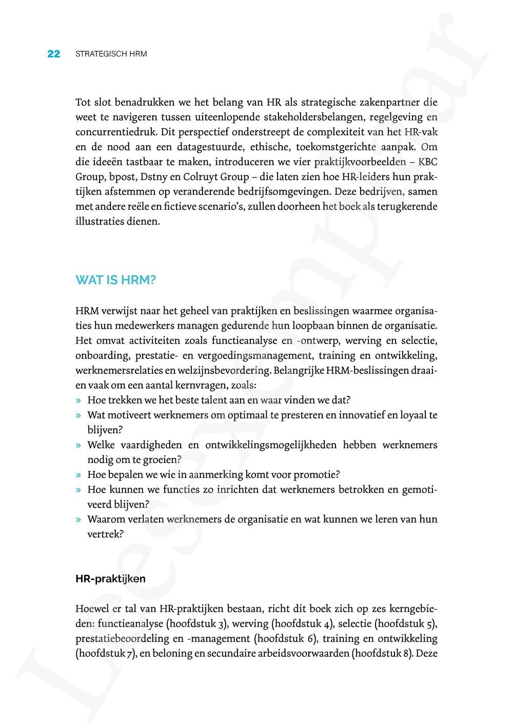 Preview: Strategisch HRM in actie: de brug tussen theorie en praktijk