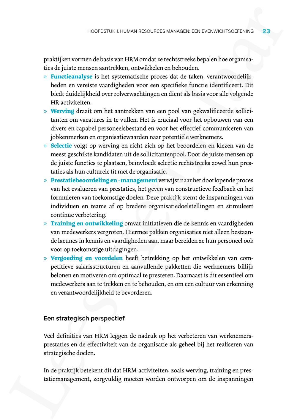 Preview: Strategisch HRM in actie: de brug tussen theorie en praktijk