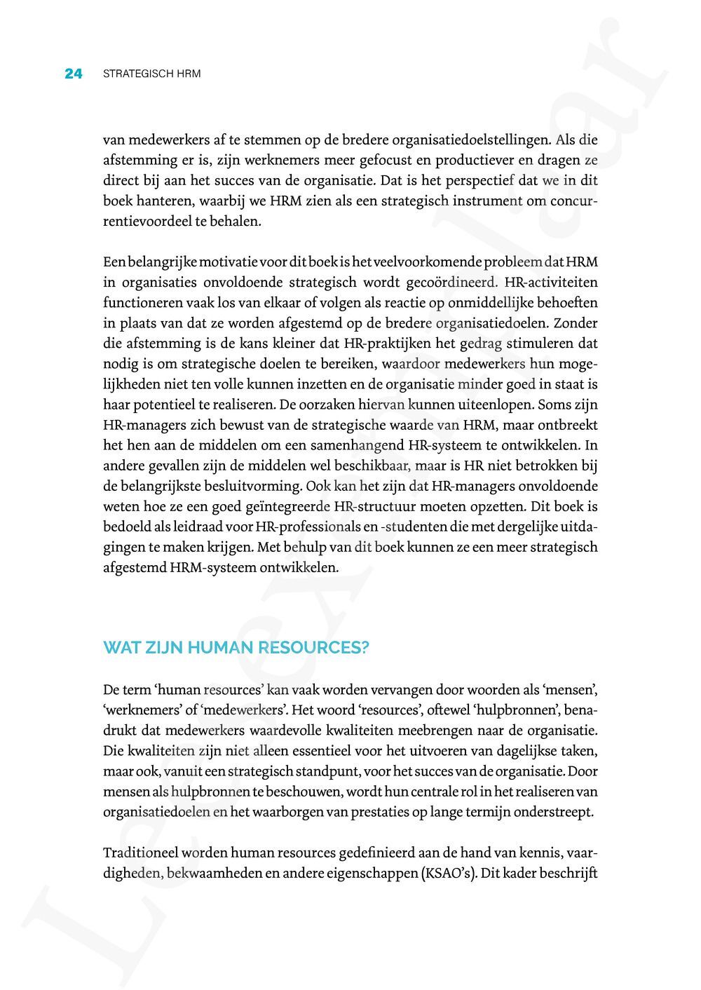 Preview: Strategisch HRM in actie: de brug tussen theorie en praktijk