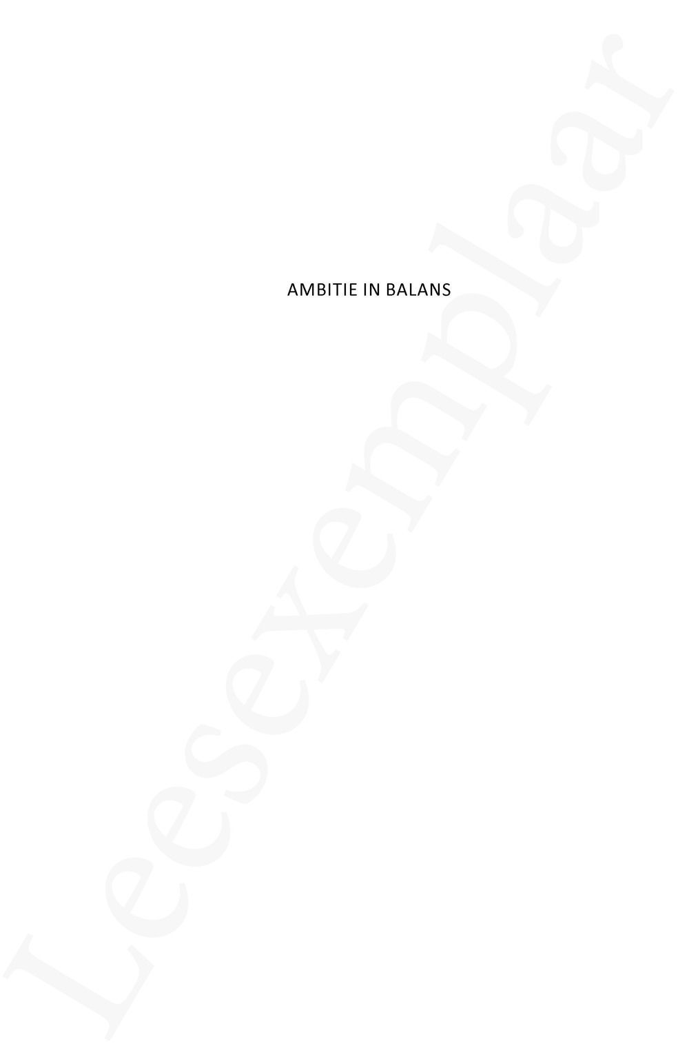 Preview: Ambitie in balans