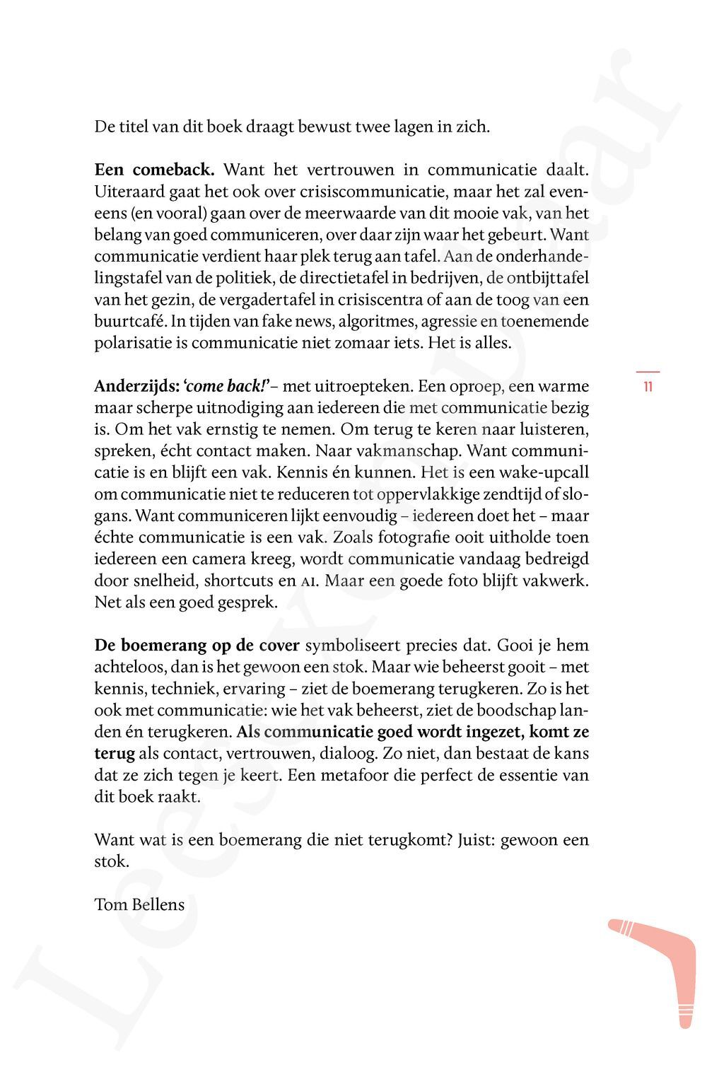 Preview: Communicatie Come Back!