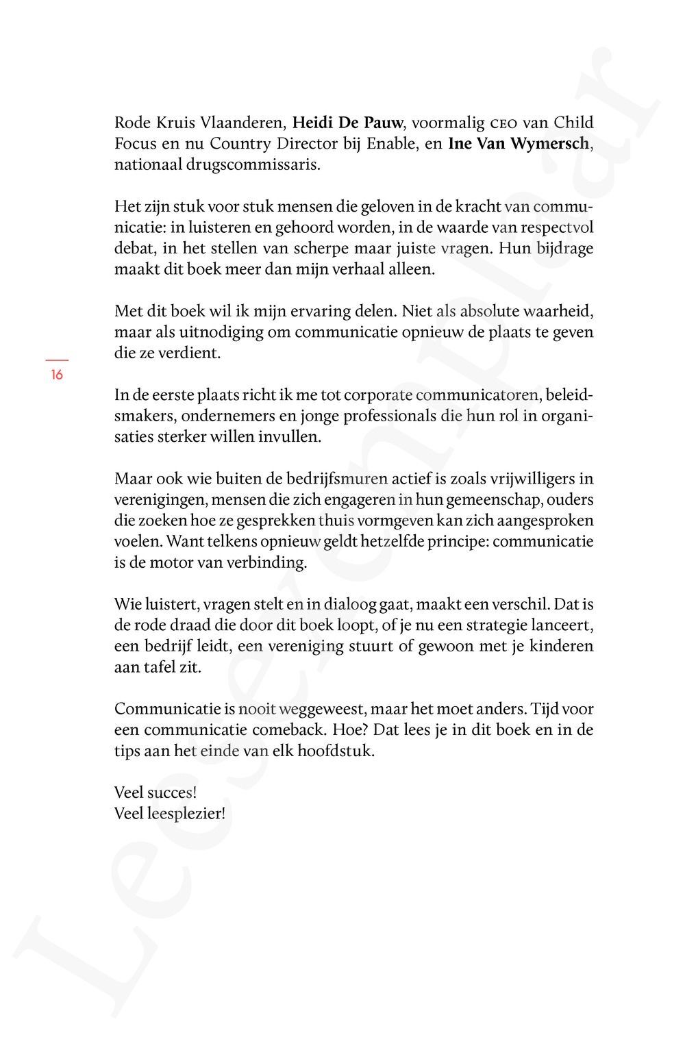 Preview: Communicatie Come Back!
