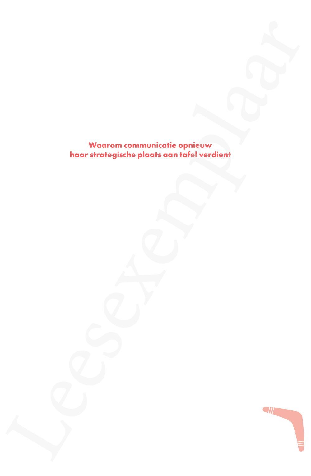 Preview: Communicatie Come Back!