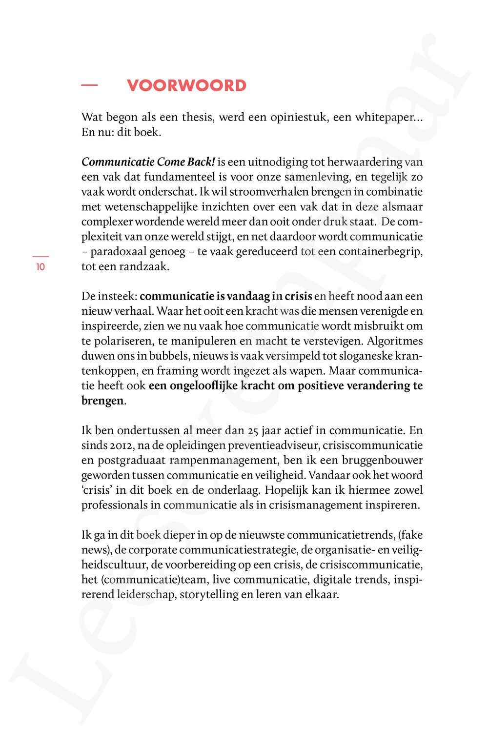 Preview: Communicatie Come Back!