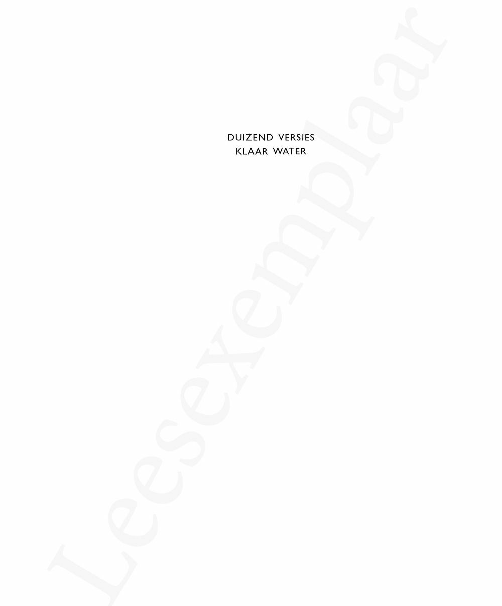 Preview: Duizend versies klaar water