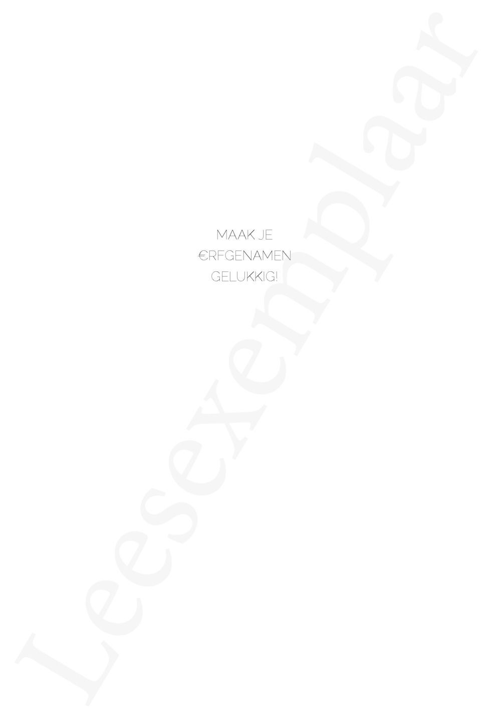 Preview: Maak je erfgenamen gelukkig!