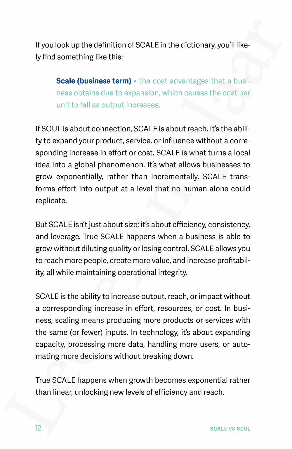 Preview: Scale Versus Soul