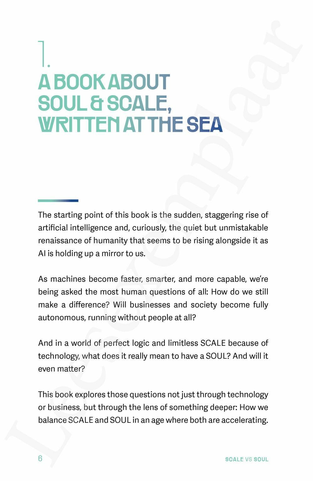 Preview: Scale Versus Soul