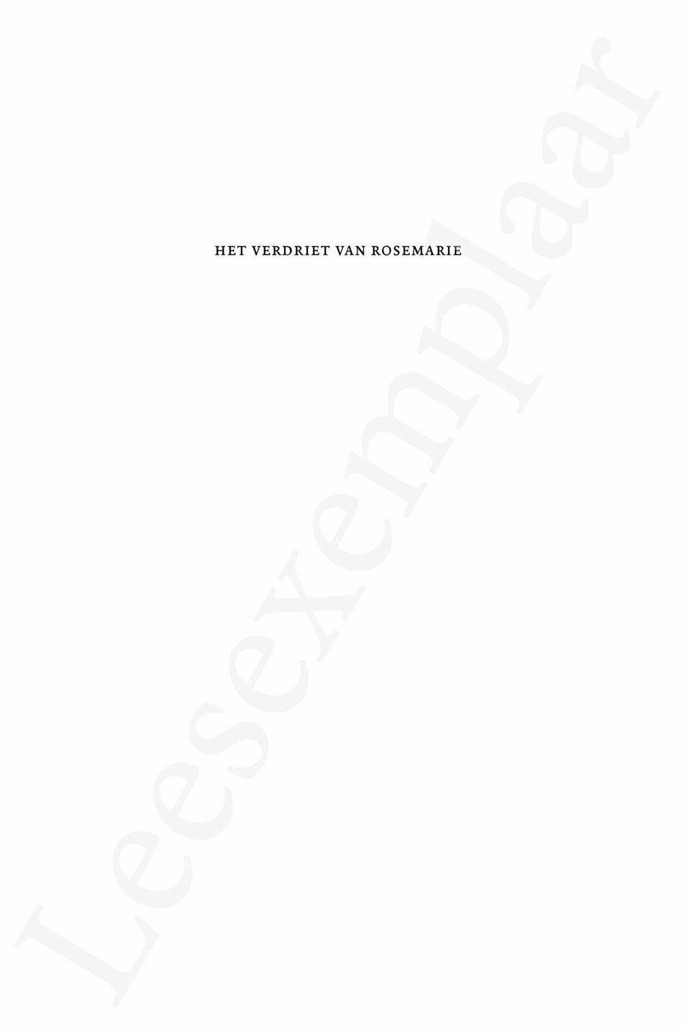 Preview: Het verdriet van Rosemarie