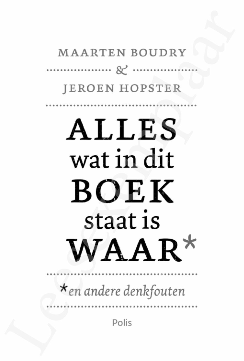 Preview: Alles wat in dit boek staat is waar (en andere denkfouten)