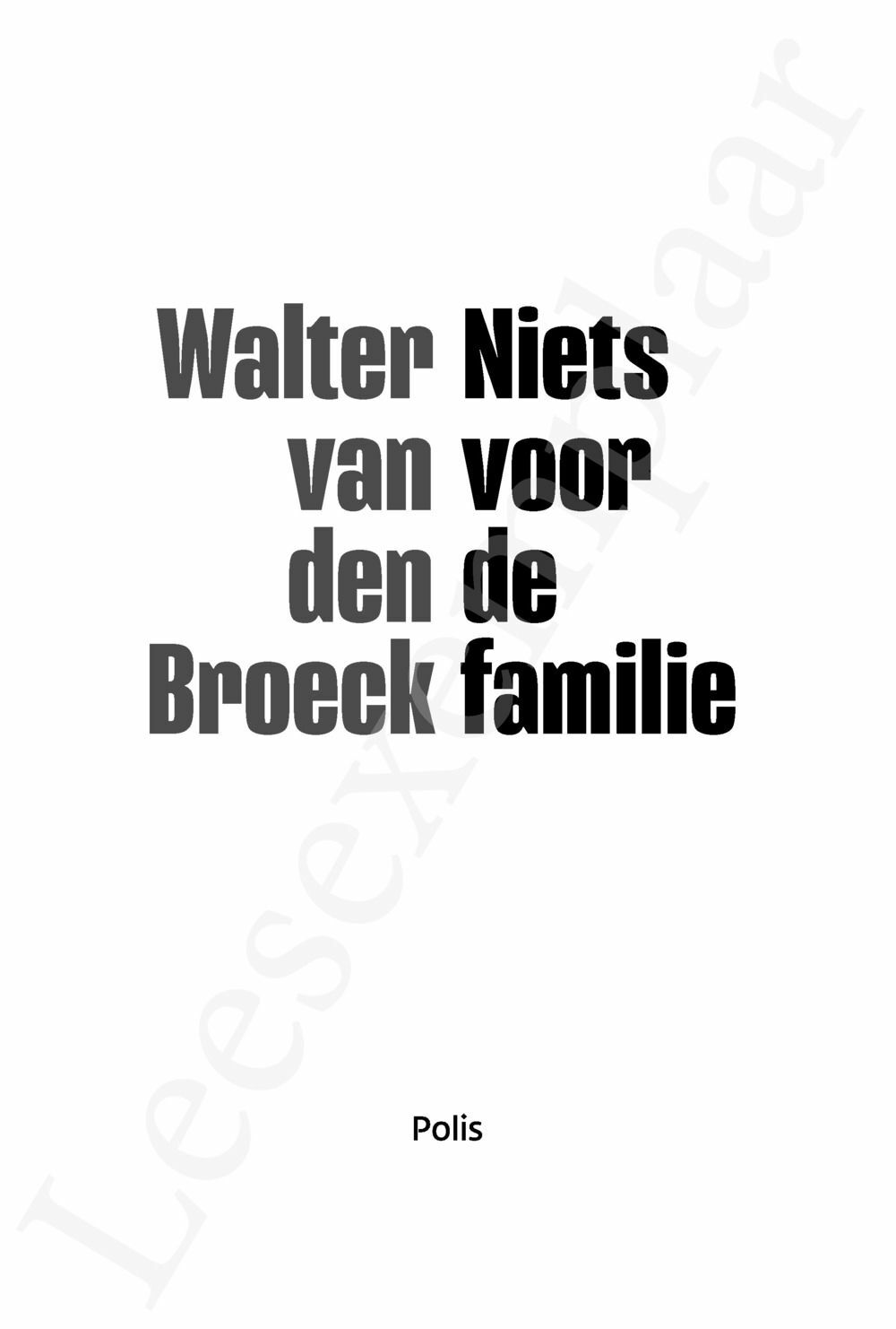 Preview: Niets voor de familie