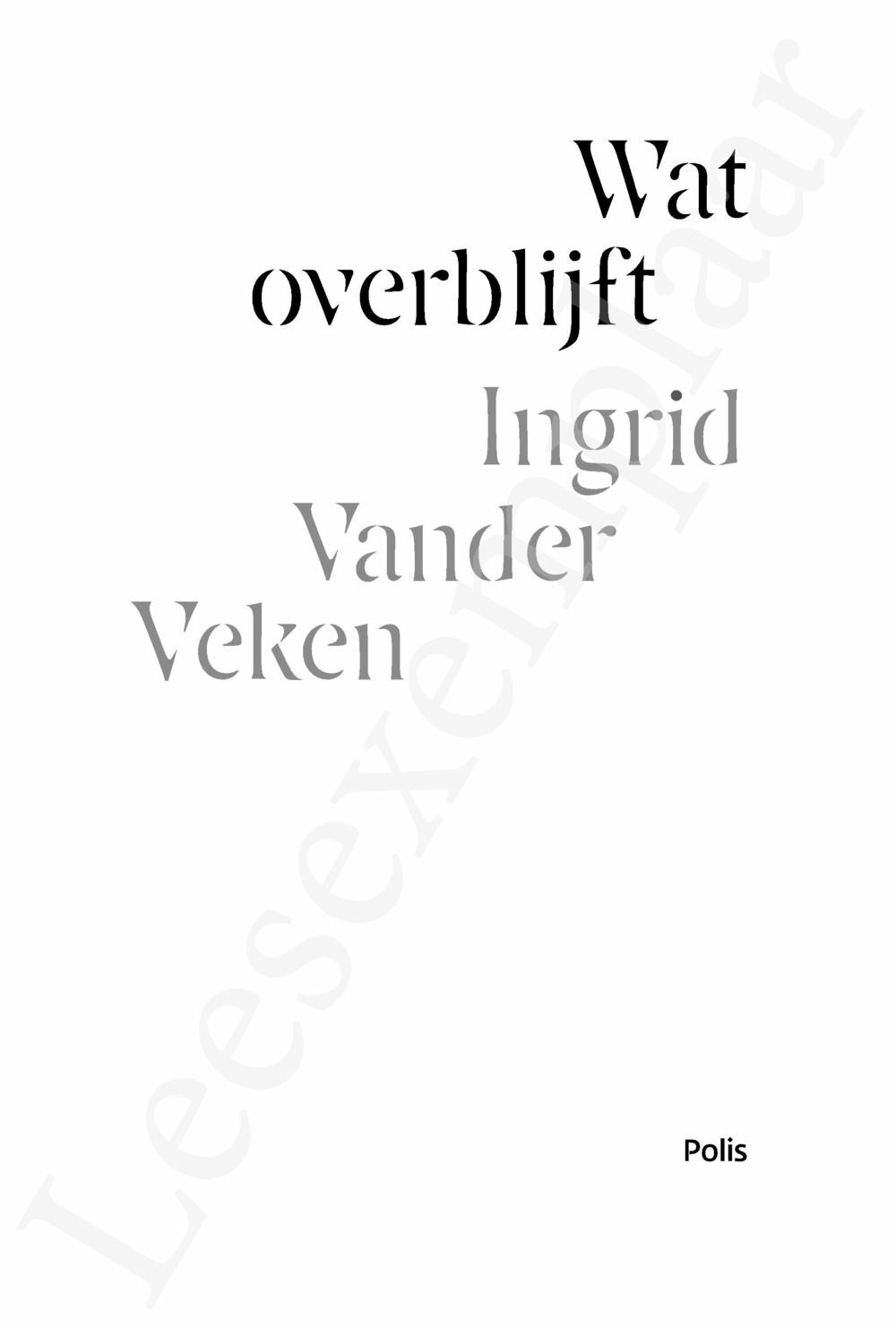 Preview: Wat overblijft