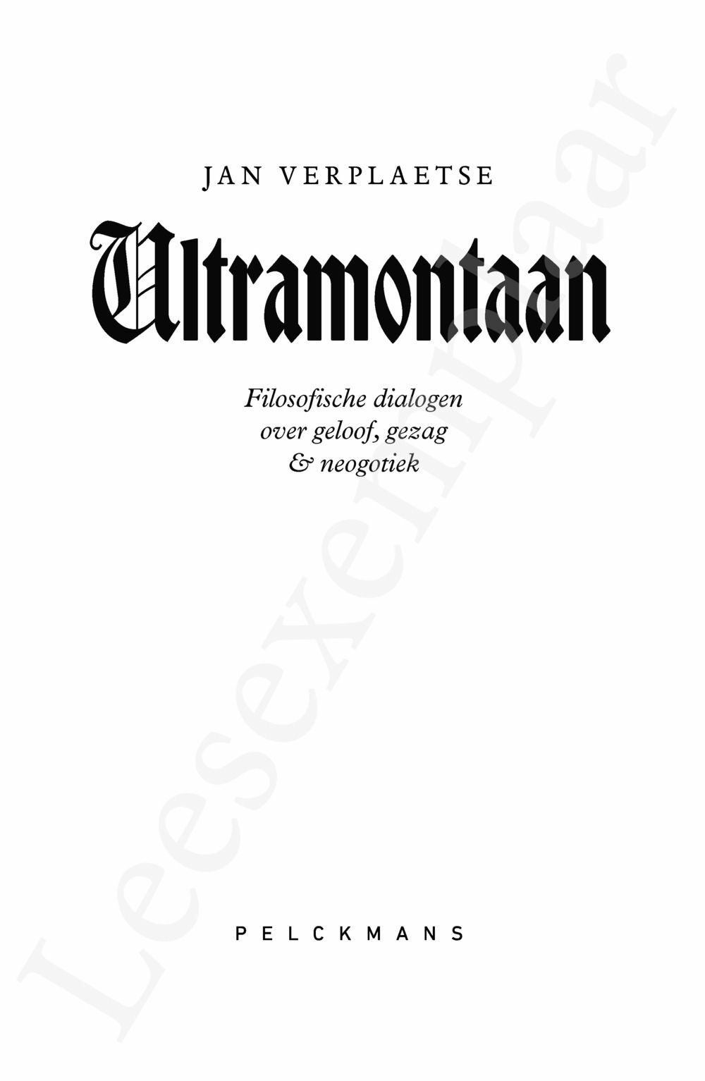 Preview: Ultramontaan