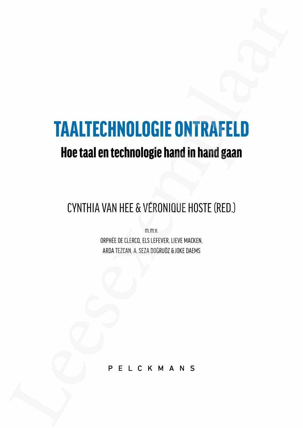 Preview: Taaltechnologie ontrafeld