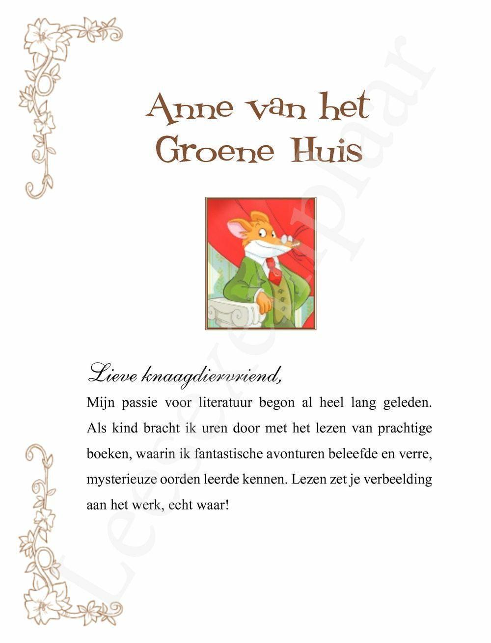 Preview: Geronimo Stilton - Anne van het Groene Huis