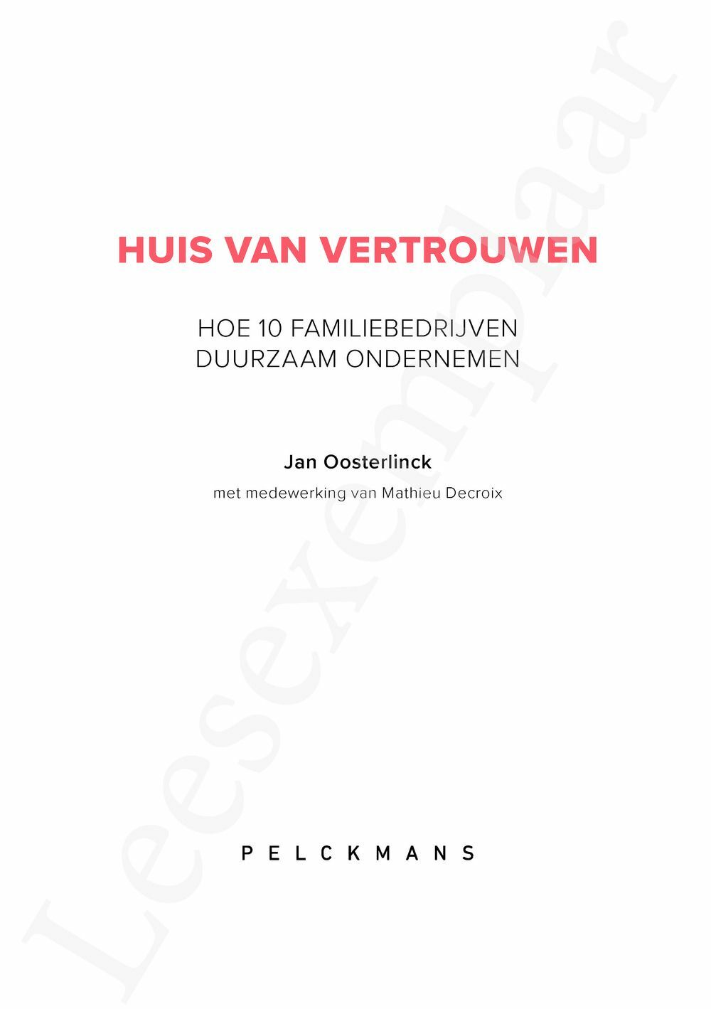 Preview: Huis van vertrouwen
